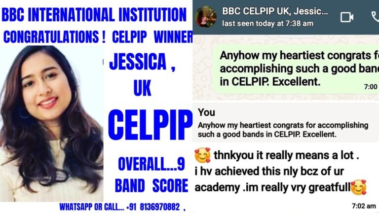 Latest jessica celpip whatsapp testimonial