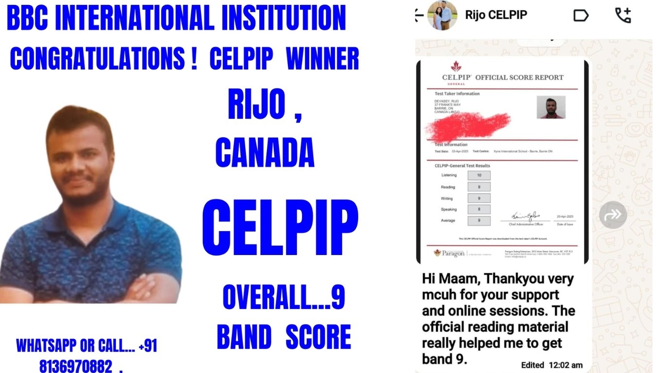 Latest rijo celpip whatsapp testimonial