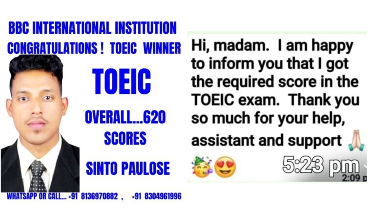 White whatsapp testimonial toeic...sinto paul