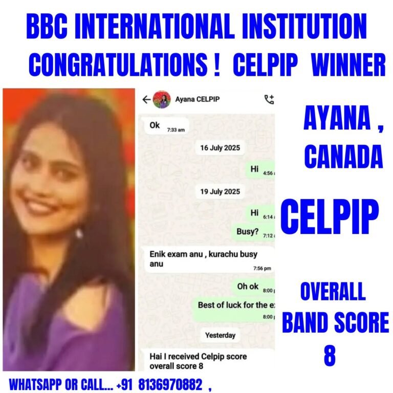 White testimonial ayana celpip