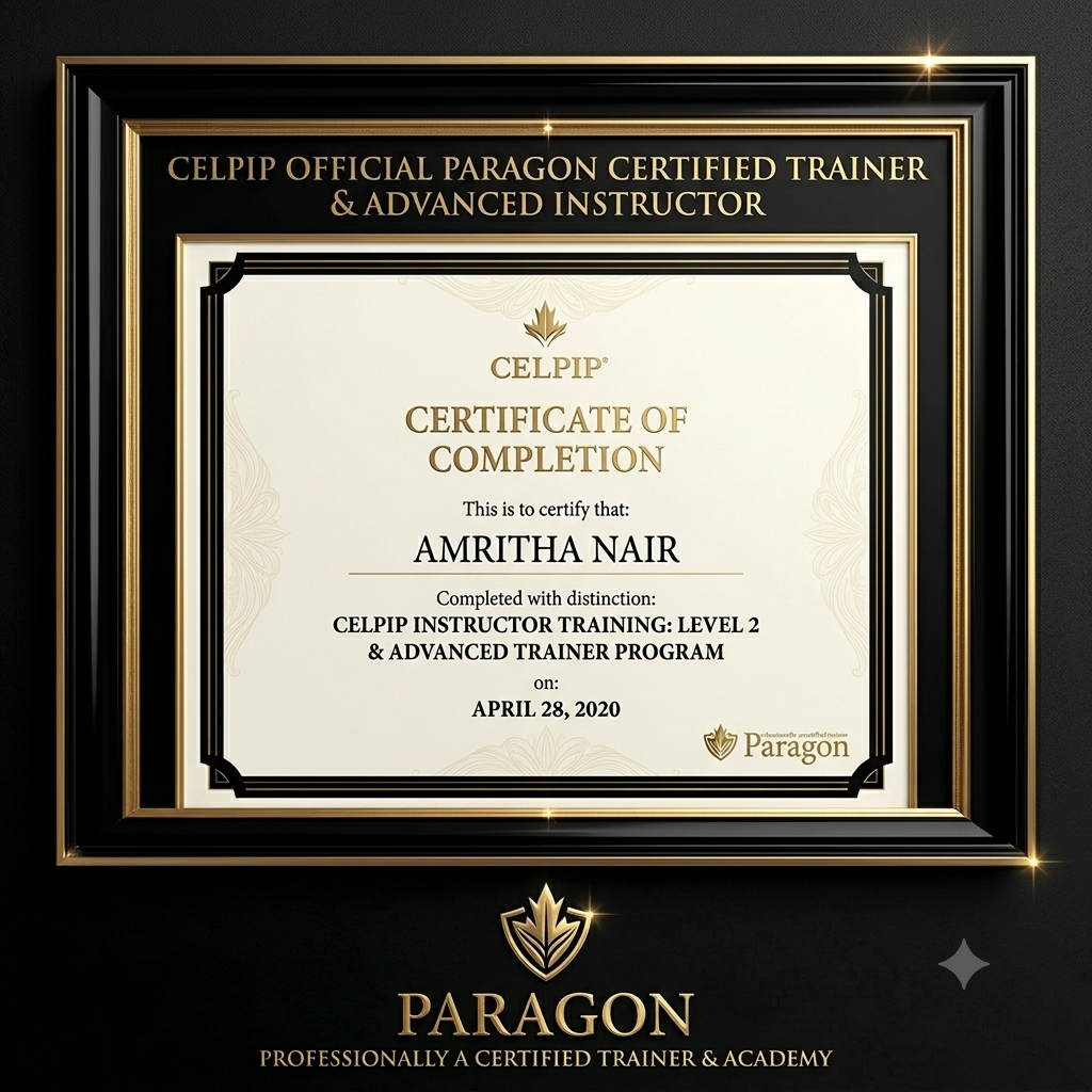 GEMINI AMRITHA NAIR CELPIP CERTIFICATE