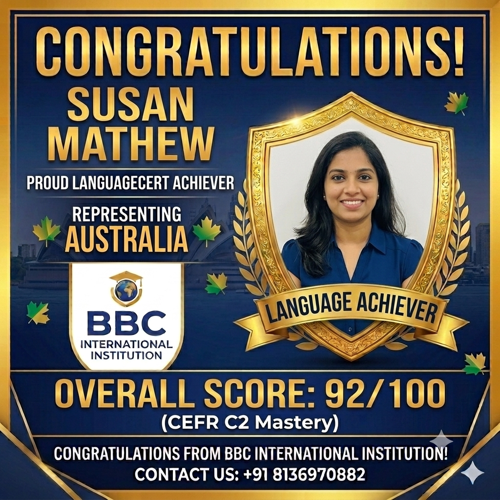 LANGUAGECERT WINNER.... SUSAN MATHEW